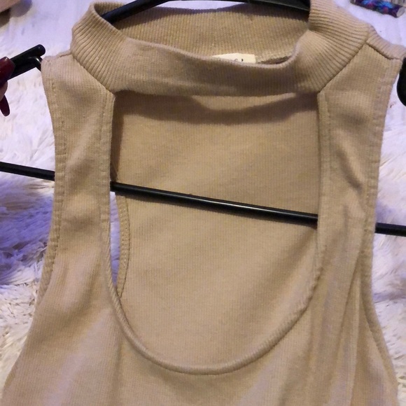 LA Hearts nude high neck fitted mini dress - Picture 3 of 4